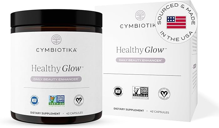 CYMBIOTIKA Healthy Glow Anti Aging Supplement, Skin Care & Collagen Production Support for Women ... | Amazon (US)