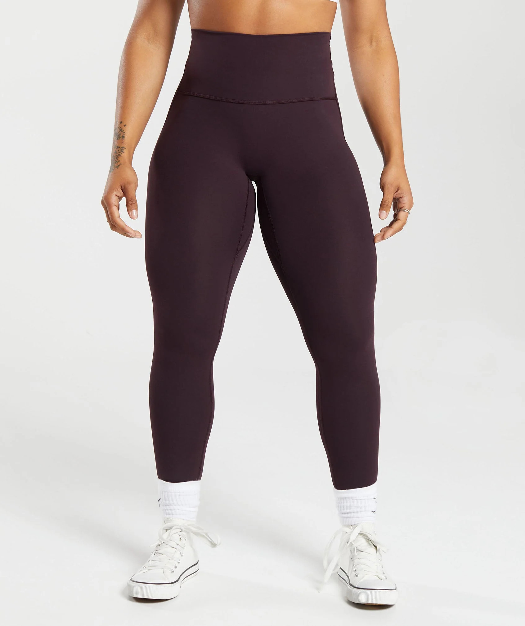 Gymshark Legacy Regular Leggings - Plum Brown | Gymshark US