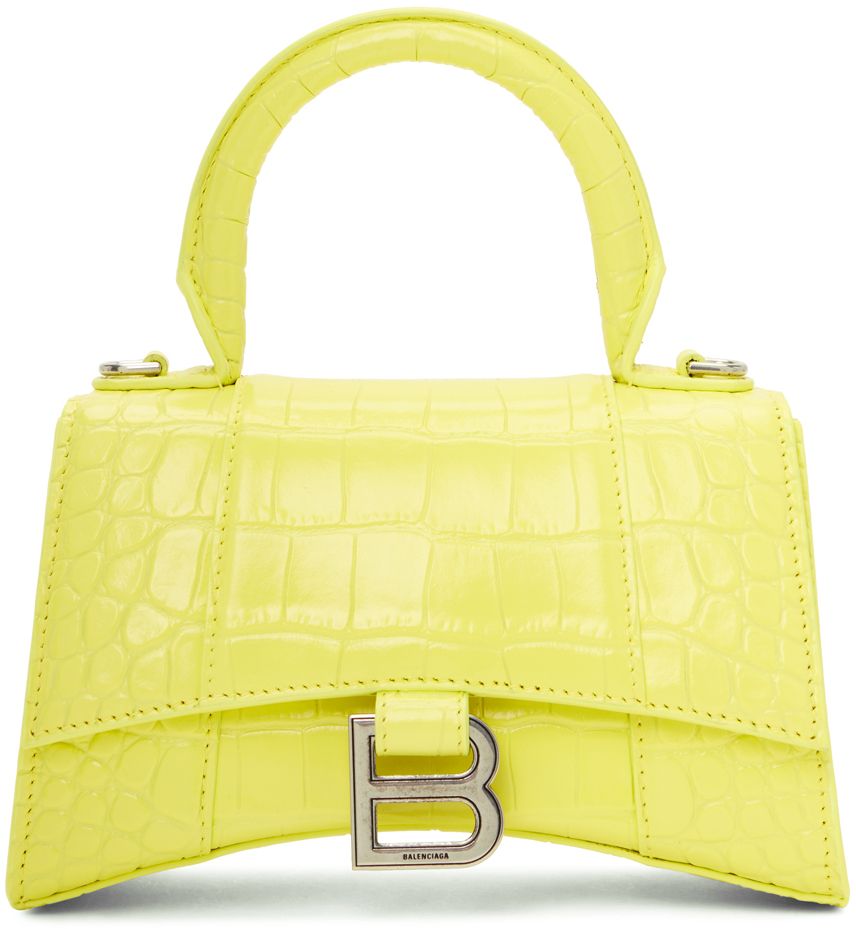 Yellow Croc XS Hourglass Bag | SSENSE