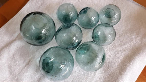 Group of 8 Japanese Glass Fishing Floats 2.53.5 | Etsy | Etsy (US)