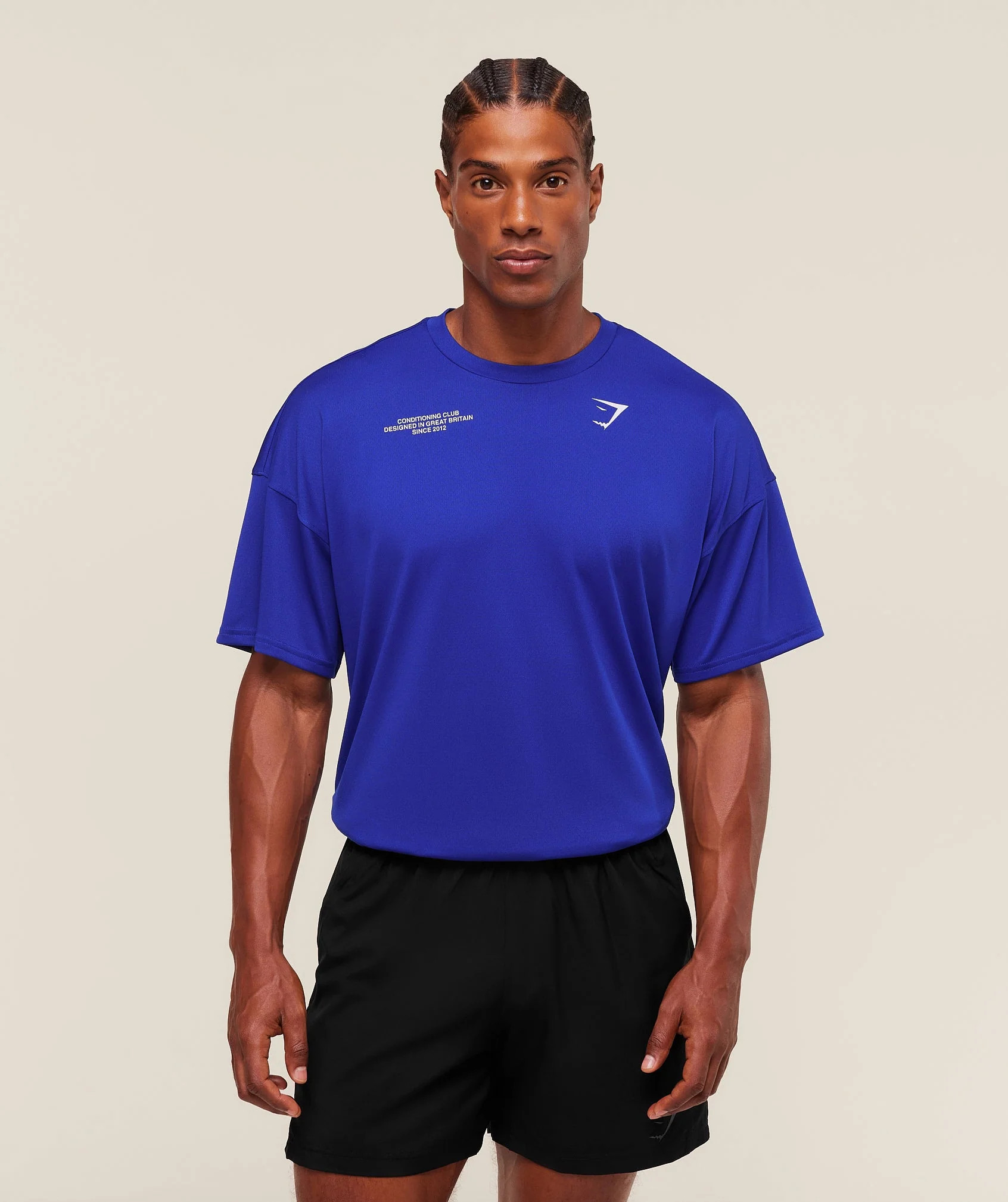 Gymshark Conditioning Club Oversized T-Shirt - Athletic Blue | Gymshark EU