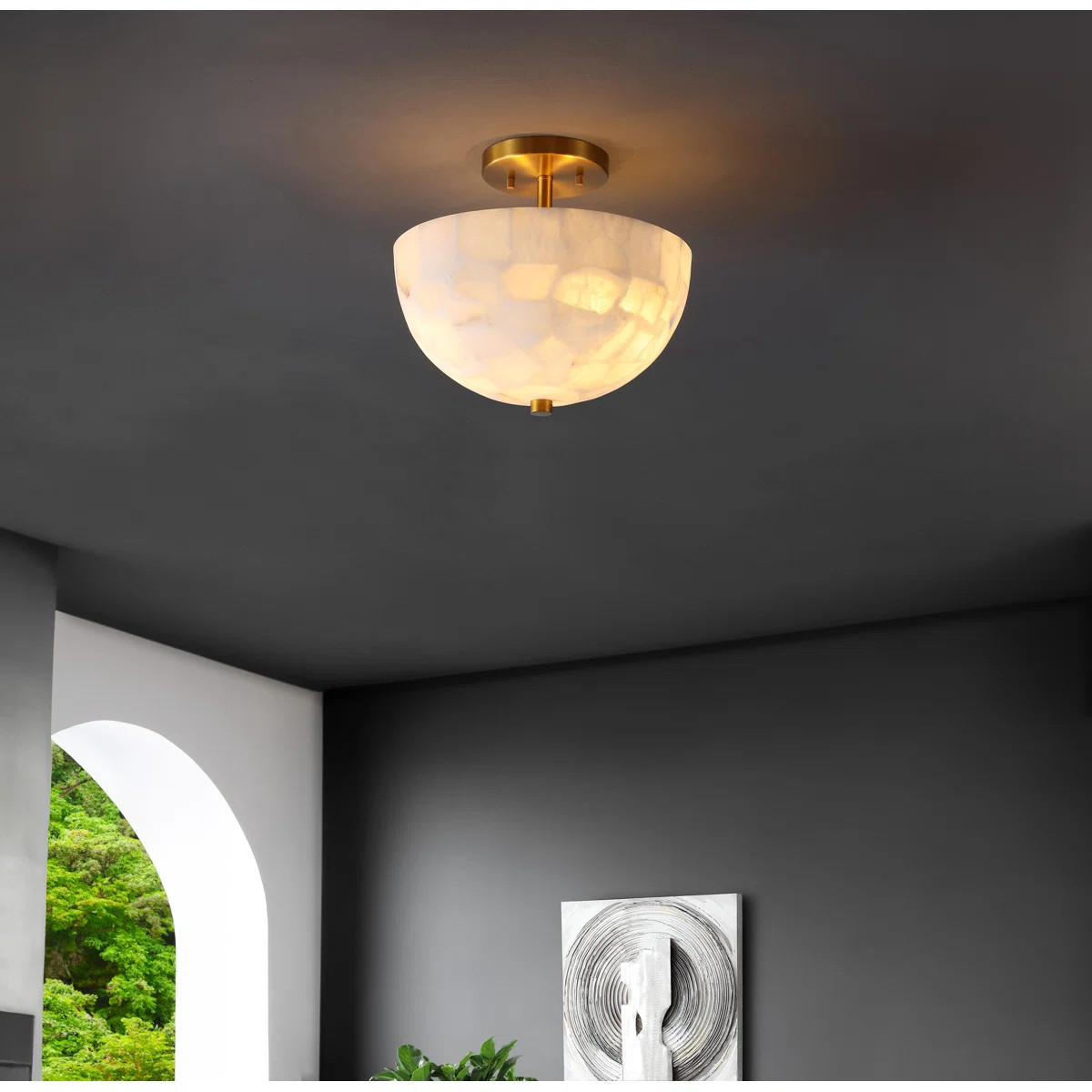 Alabaster Semi Flush Mount | Wayfair North America