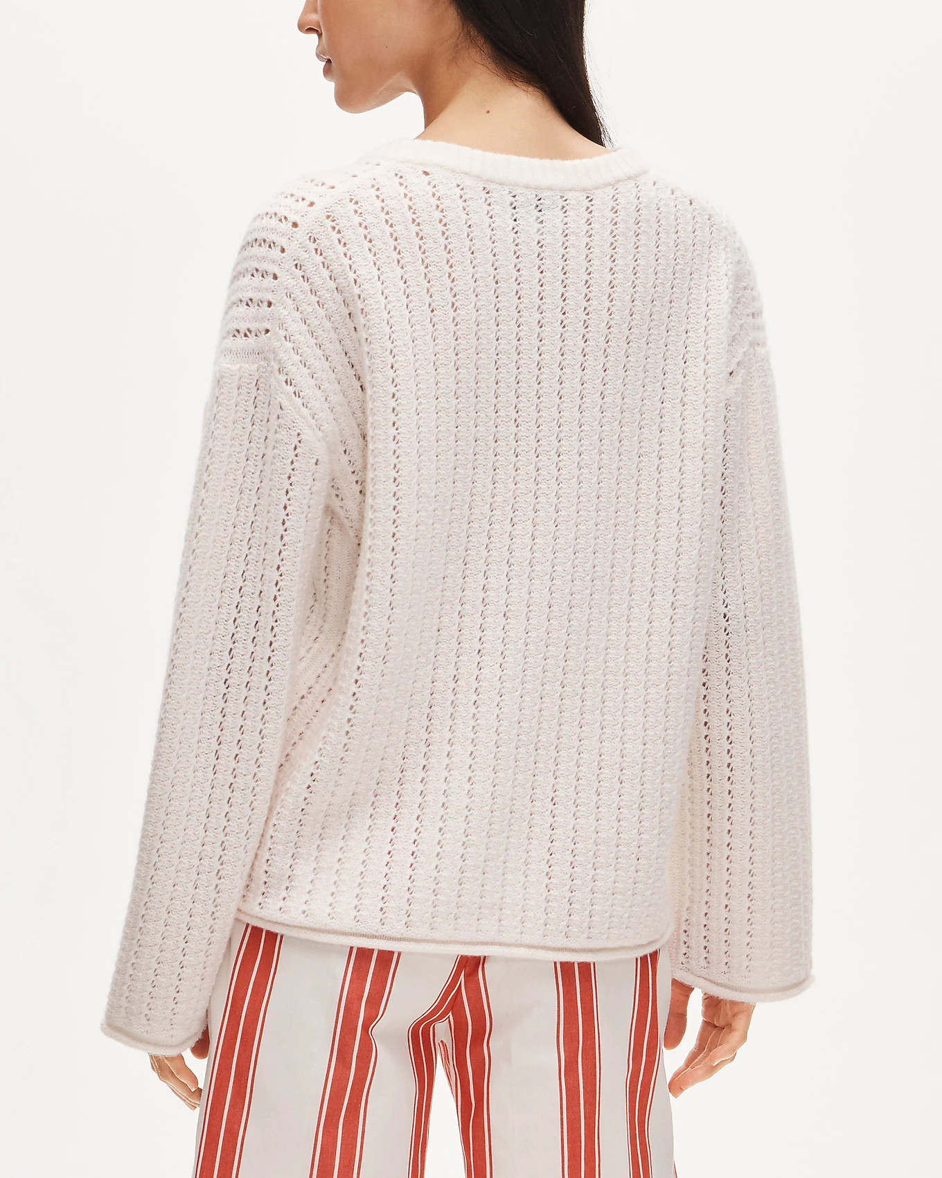 Collection Cashmere lace-up pointelle tunic | J. Crew US