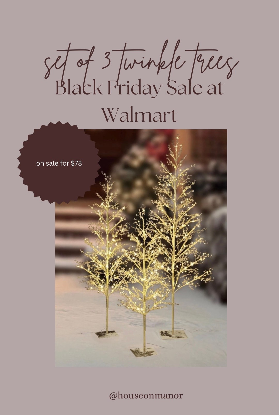 Early Black Friday deal at Walmart! Set of 3 My Texas House twinkle trees on major sale!😍

#LTKHoliday #LTKHome #LTKSaleAlert