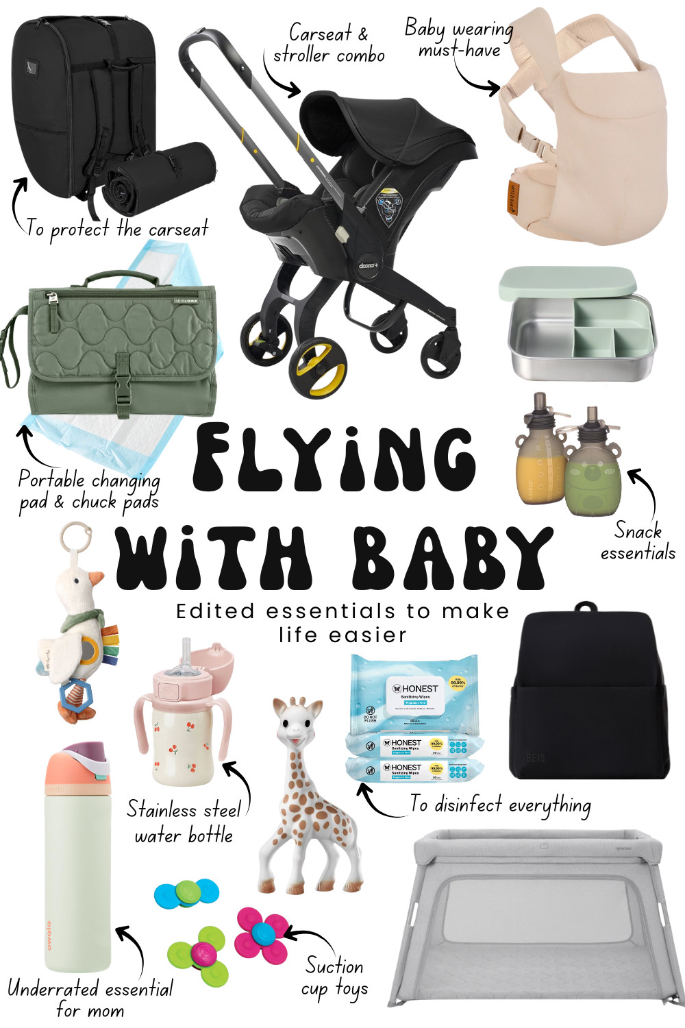Flying with baby: edited essentials to make life easier 

 
