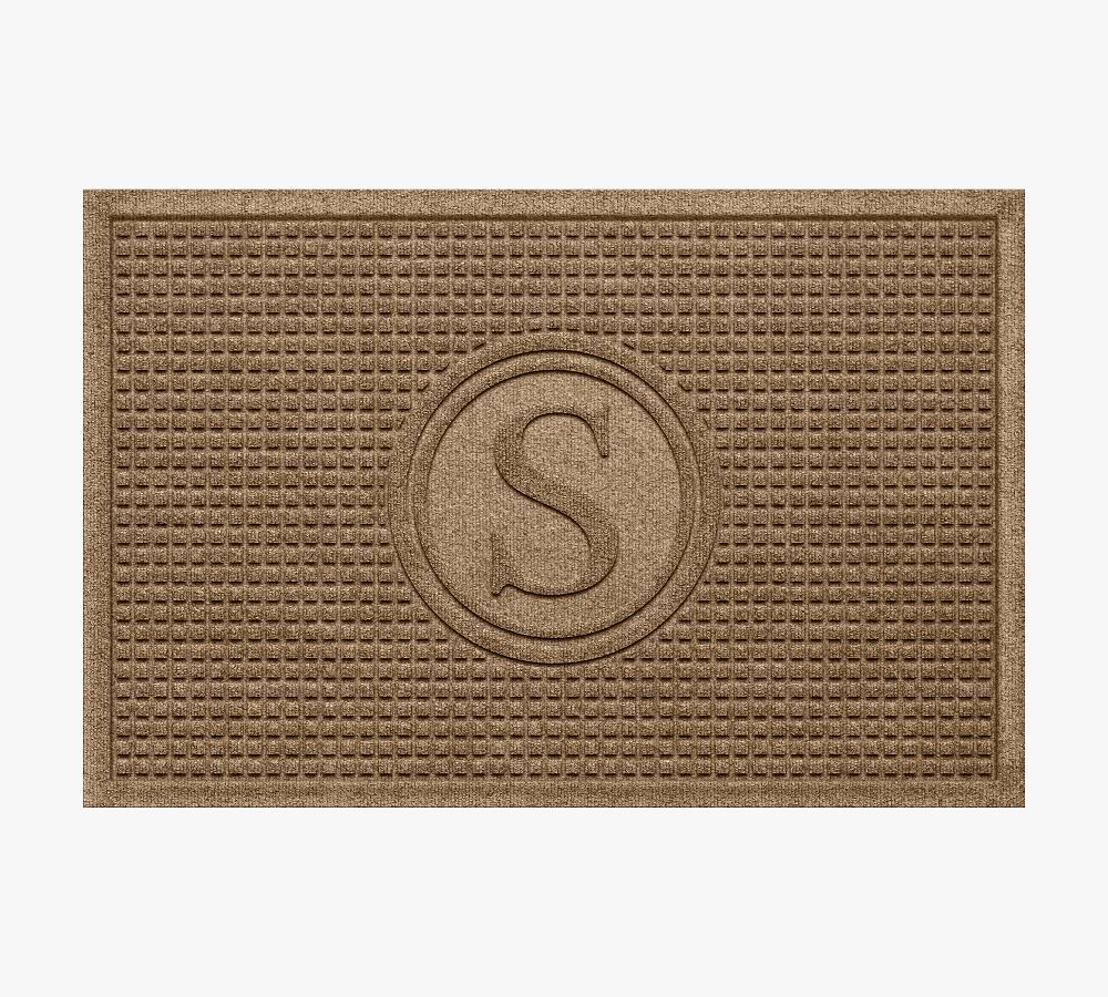 Waterhog Squares Monogram Doormat | Pottery Barn (US)