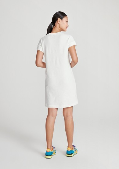 Vestido básico curto em malha com bolso | Off White | Tam.XP | Hering | Hering (BR)