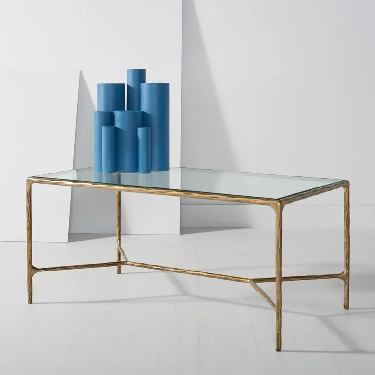 SAFAVIEH Couture Jessa Modern Metal Coffee Table, Brass | Walmart (US)
