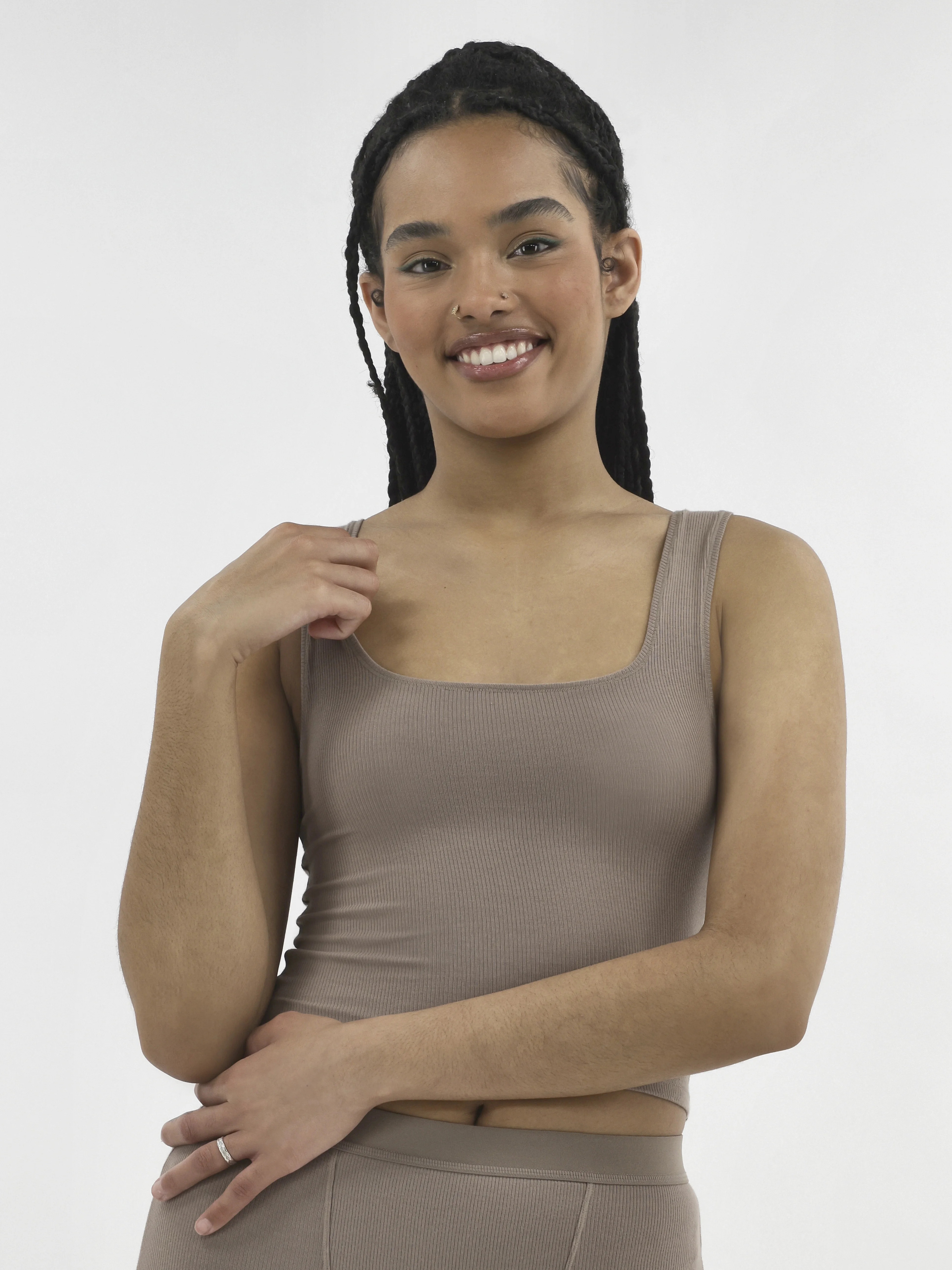 No Boundaries Women's Cotton Ribbed Cropped Tank Top, Sizes XS - 3XL | Walmart (US)
