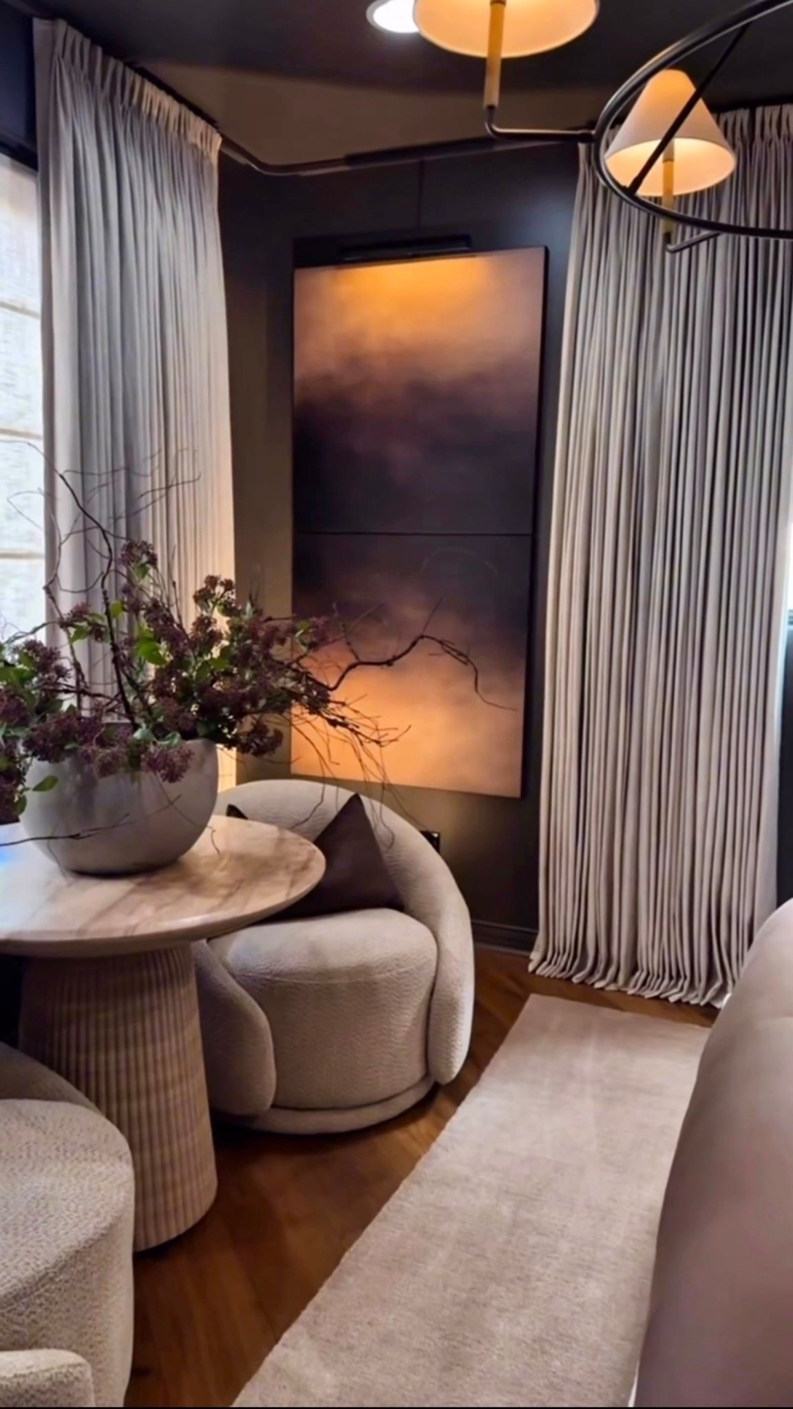 This cozy corner in my Wexley bedroom is a dream. 🫶 The boucle swivel chairs paired with the moody modern art make this guest room feel inviting, elevated, and so relaxing. It’s the perfect mix of neutral decor, soft textures, and modern bedroom style. 🥰


#bedroomgoals #cozybedroom #bedroominspiration #homedecor #interiordesign #neutralhome #bedroomstyle #moderninteriors #cozycorner #summerthompsonstyles


#LTKHome