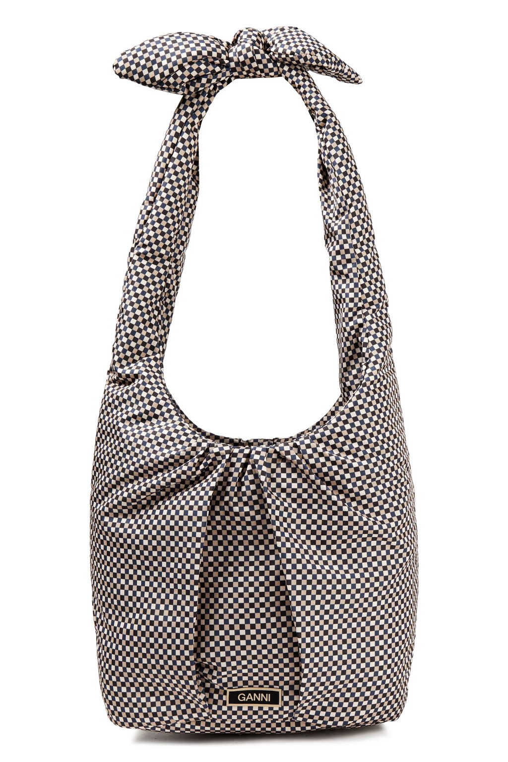 Knotted checked shell shoulder bag | The Outnet (UK and Europe)