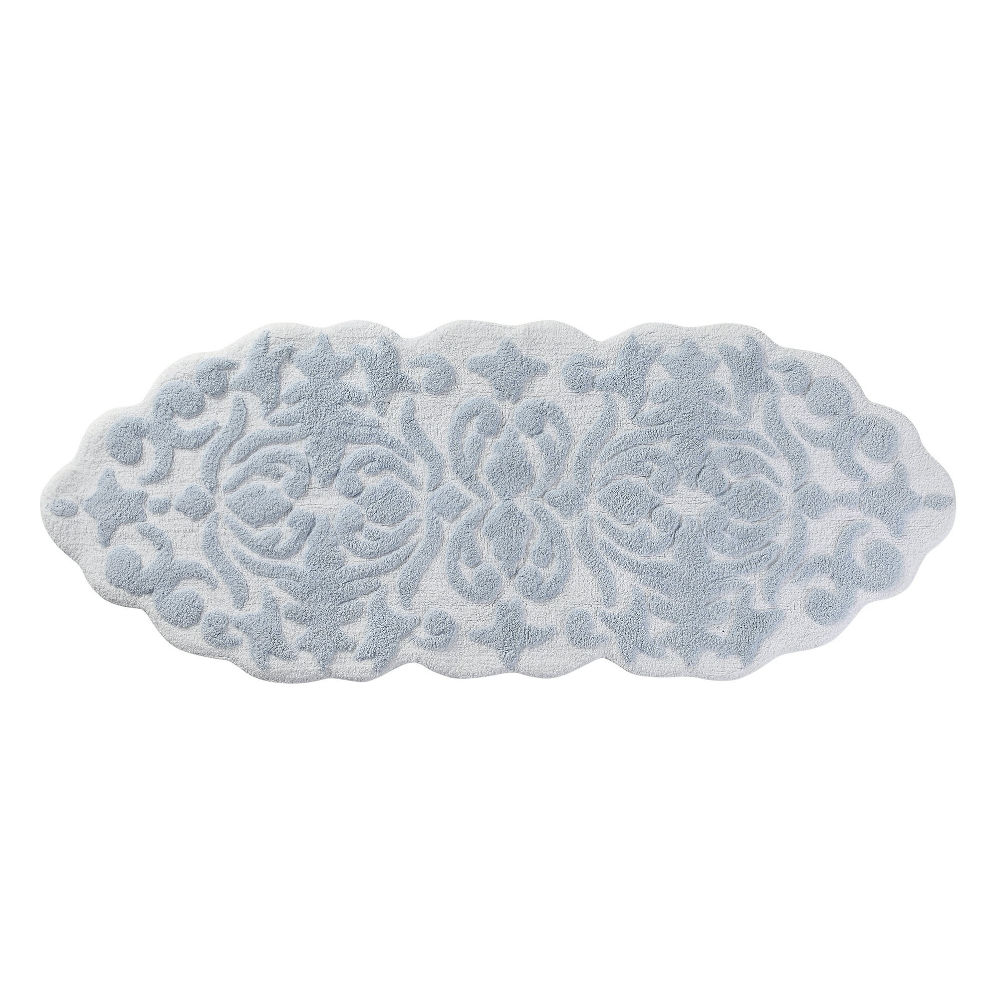 My Texas House Mallory Blue Medallion Cotton Tufted Bath Rug Runner, 24" x 60" | Walmart (US)