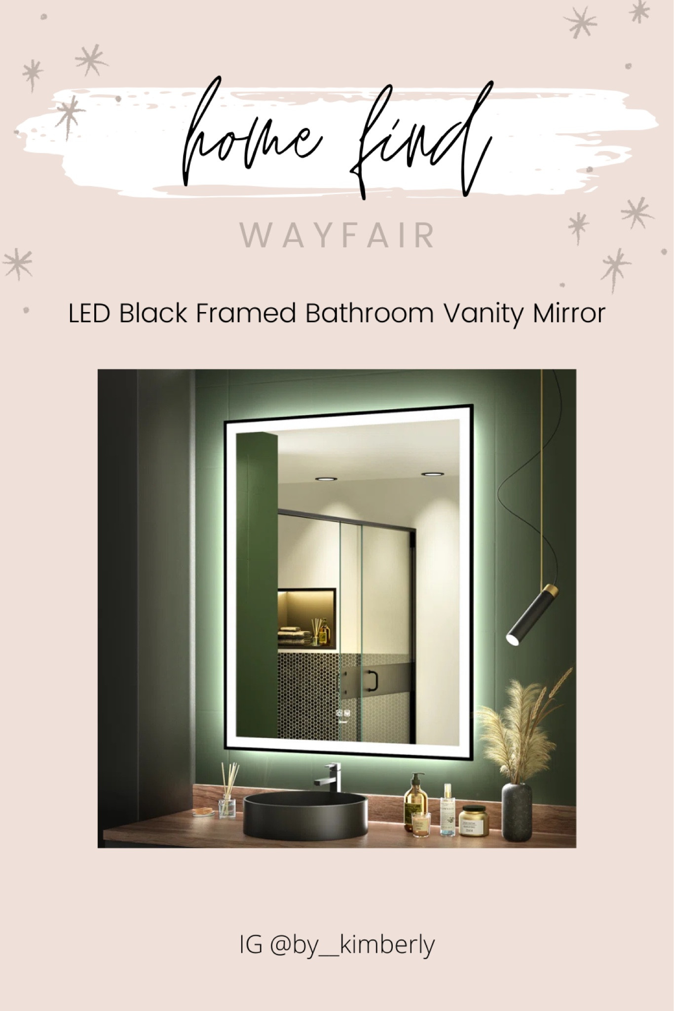 Home find from Wayfair - LED Black Framed Bathroom Vanity Mirror 

US 🇺🇸 & CA 🇨🇦 links below! 

#LTKhome #bathroom 

#LTKcanada
