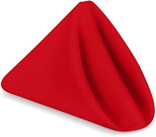 Utopia Home [24 Pack] Cloth Napkins 17 by 17 Inches, 100% Polyester Red Dinner Napkins with Hemmed E | Amazon (US)