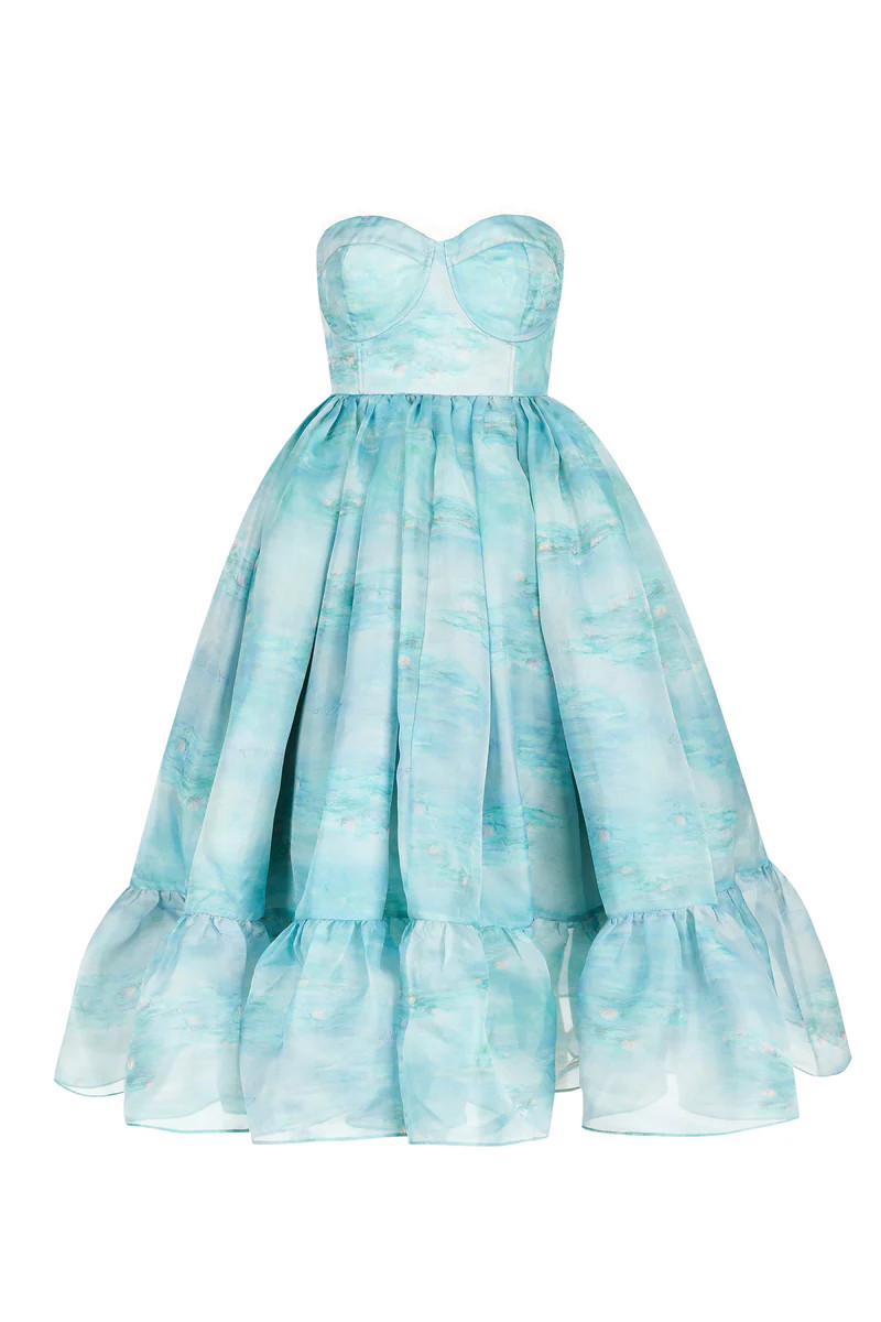 The Water Lilies French Corset Puff Dress | Selkie Collection
