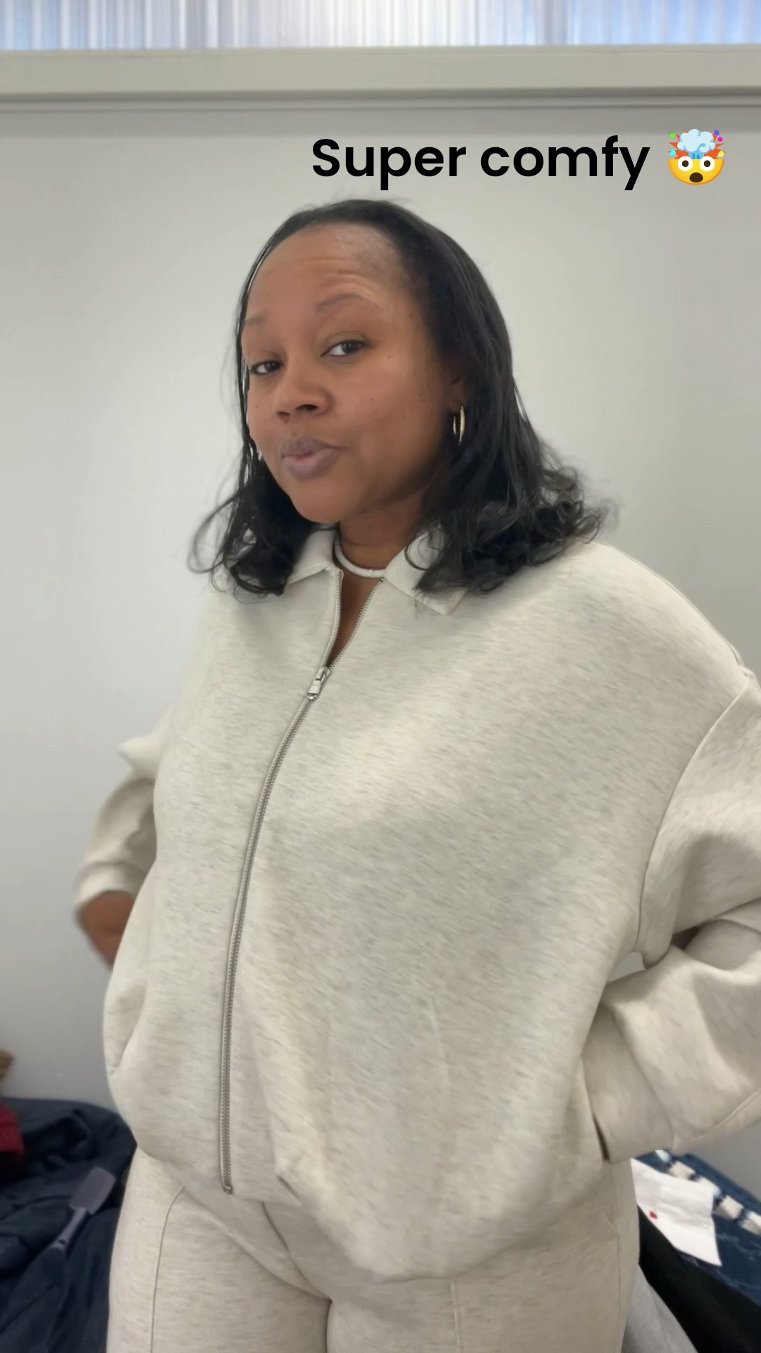 The comfiest Bounce fleece bomber jacket and high-waisted fleece sweatpants in the color Oatmeal Heather by Old Navyy

#LTKMidsize #LTKSaleAlert #LTKFindsUnder50