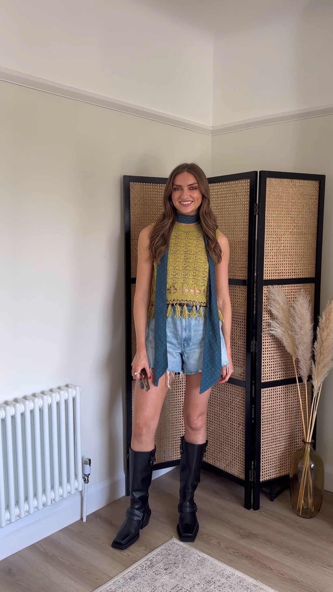 What I’d wear to Glasto…
Look 2:
A size 12 in the River Island Khaki Crochet Fringe Hem Tank Top 
(I sized up for a looser fit)

Topshop denim A line rip mom short in bleach, my exact ones are sold out so I’ve linked similar

Topshop Rain premium leather western knee boots in black (currently have 59% offf)

Old Paisley print thin scarf so I’ve tried to find similar

Festival outfit Inso, Glastonbury outfit, UK festival, summer outfit, concert outfit, denim shorts, cowboy boots 

#LTKuk #LTKsummer #LTKfestival