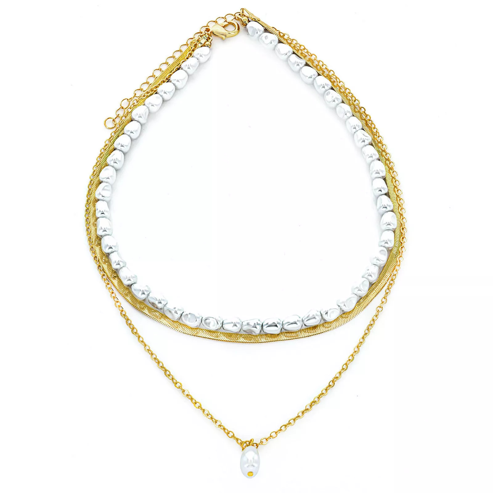 Pannee By Panacea Simulated Pearl Drop Necklace, Women's, Gold | Kohl's