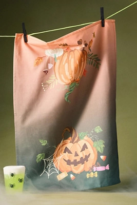 Two-Faced Pumpkin Dish Towel | Anthropologie (US)