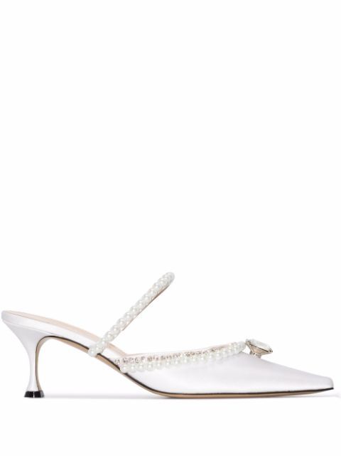 75mm pearl-embellished mules | Farfetch (UK)