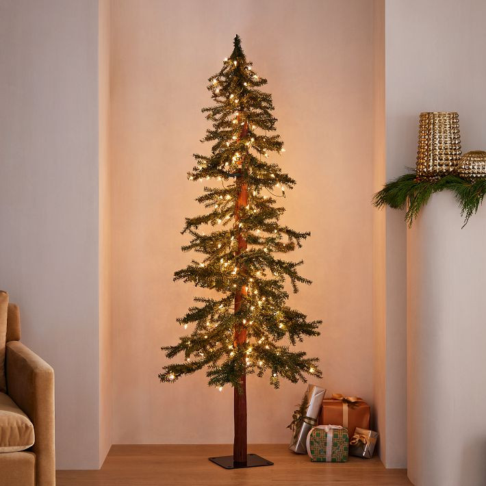 Pre-Lit Faux Alpine Green Christmas Tree | West Elm (US)