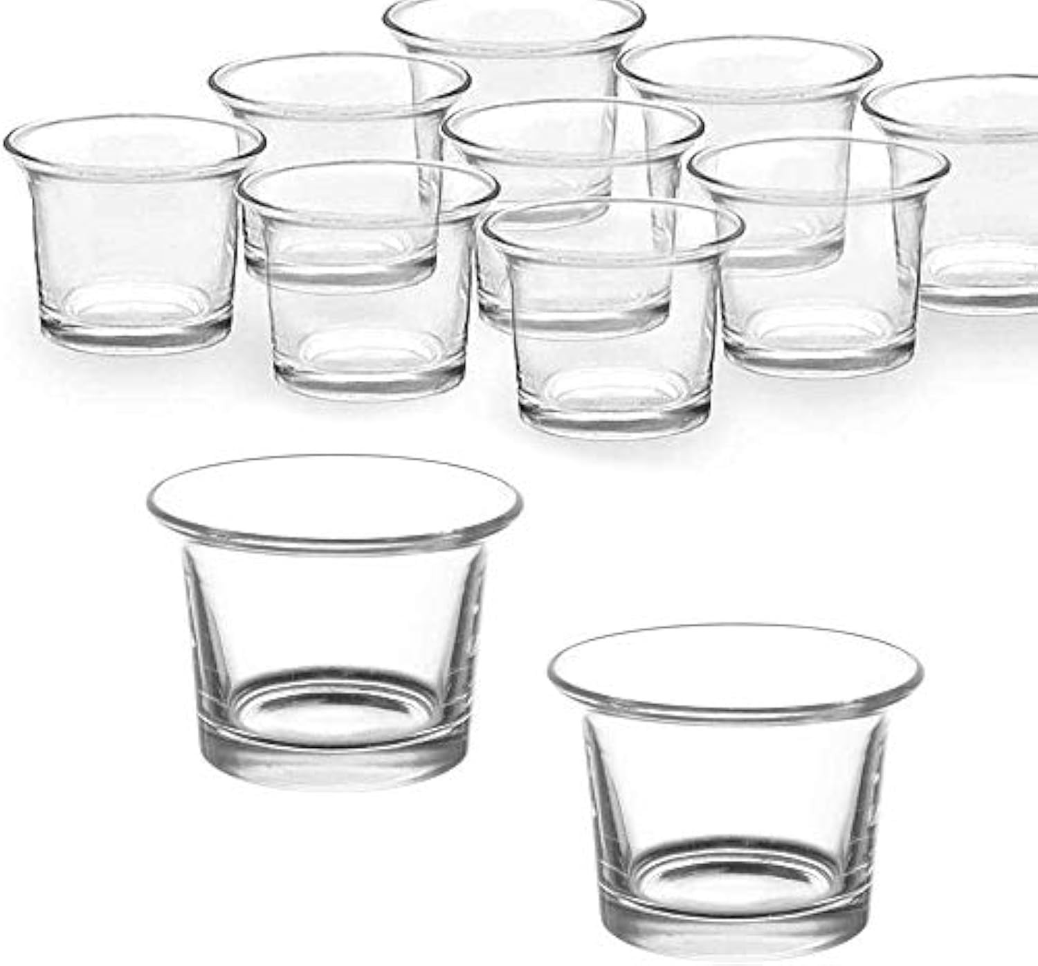 Clear Chunky Glass Lip Votive Candle Holders Tealight Votive Cups for Wedding Proposal, Spa, Arom... | Amazon (CA)