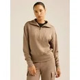 Scoop Women’s & Women's Plus Ultimate ScubaKnit Half Zip Sweatshirt, Sizes XS-4X | Walmart (US)