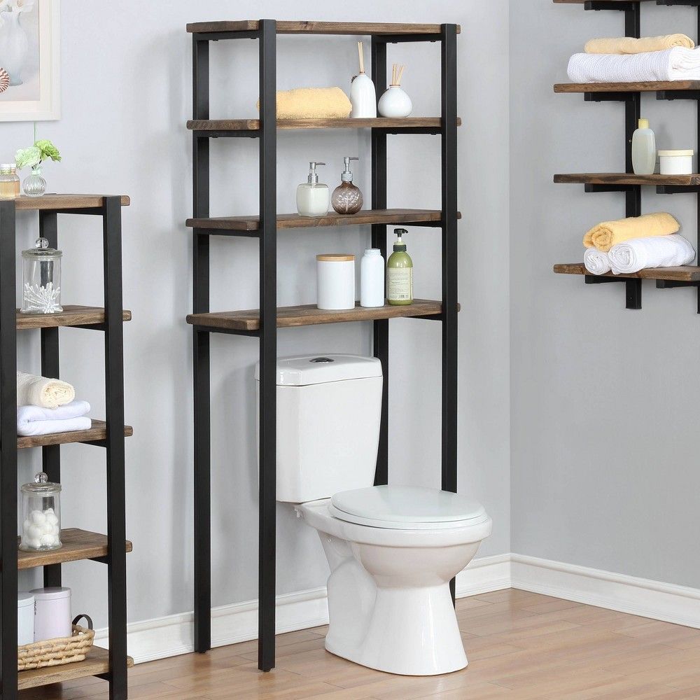 Pomona Over The Toilet 4-Shelf Bath Storage - Alaterre Furniture | Target