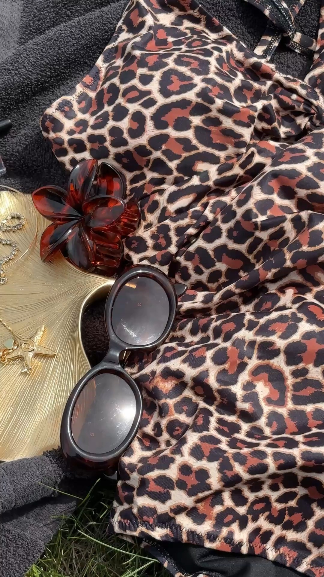Cheetah print swimsuit, gold accessories, my favorite lip combo, and the will to have a good time 🤭🐆🤎💋

#LTKMidsize #LTKSeasonal #LTKSwim