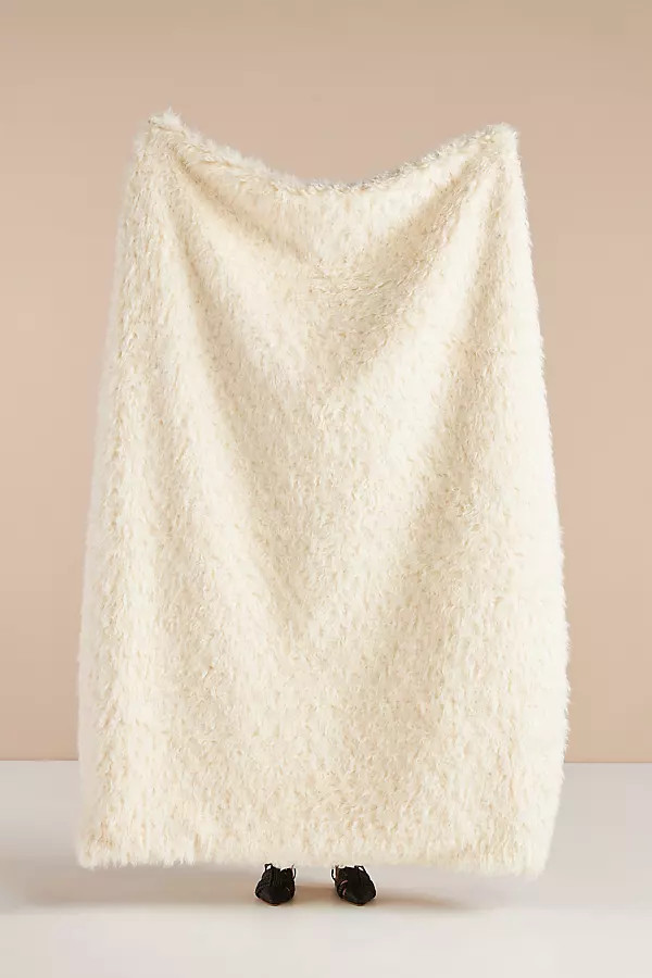 Faux Shearling Throw Blanket | Anthropologie (US)