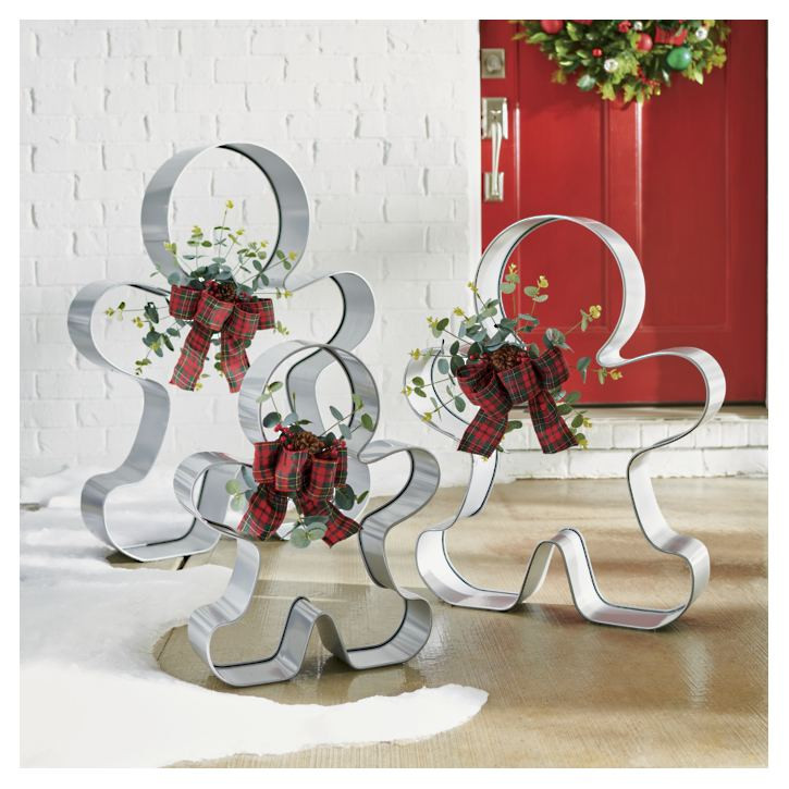 Oversized Gingerbread Men, Set of Three | Grandin Road | Grandin Road