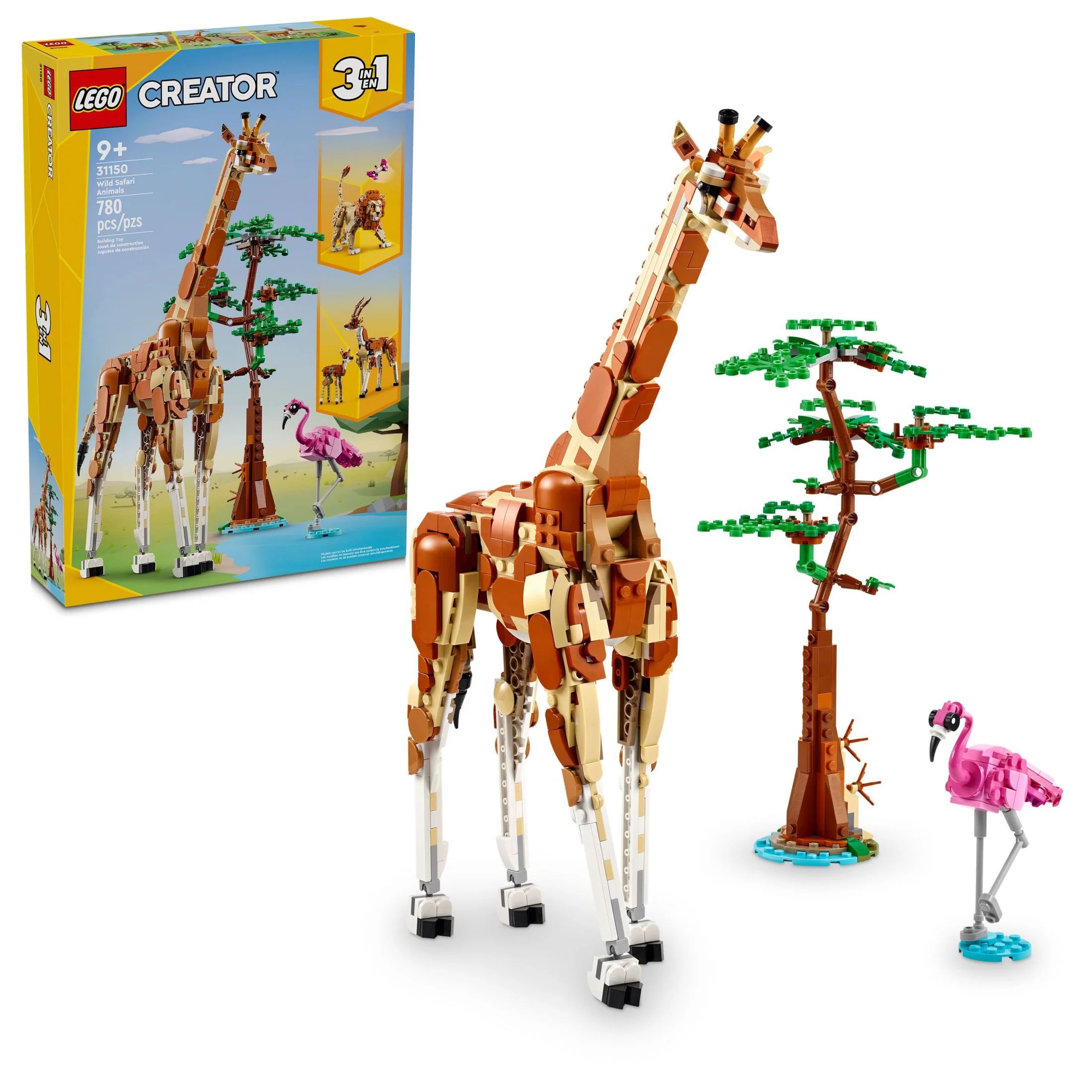 LEGO Creator 3 in 1 Wild Safari Animals, Rebuilds into 3 Different Safari Animal Figures - Giraff... | Walmart (US)