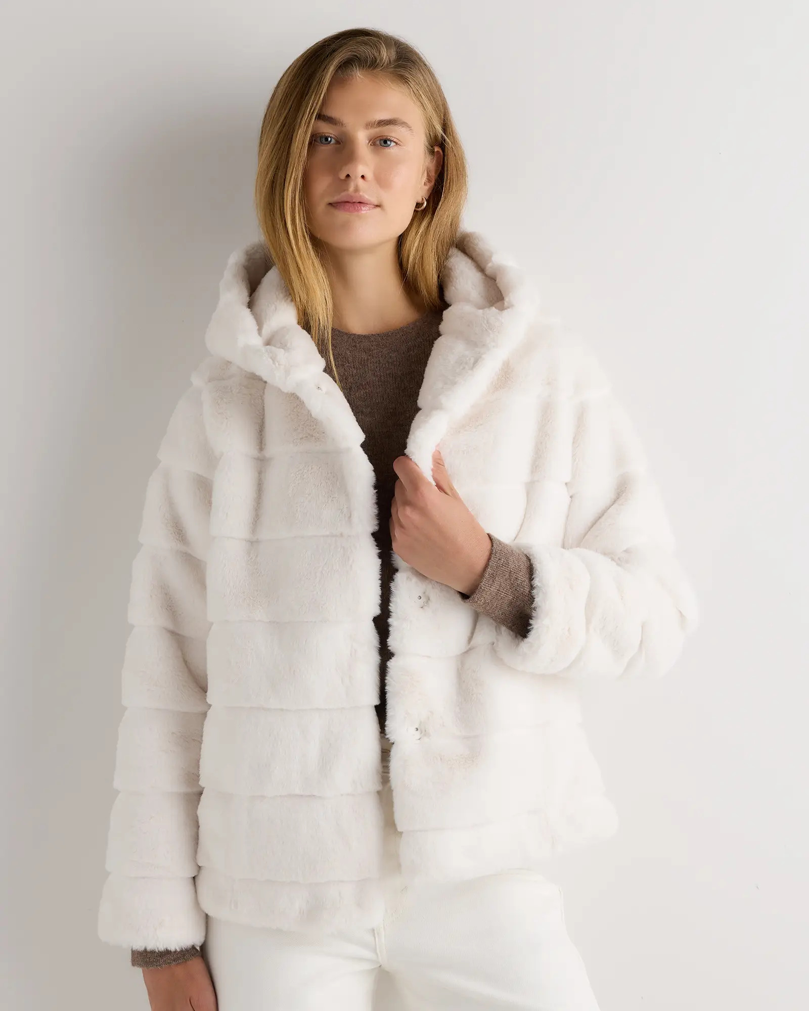 Hooded Faux Fur Jacket | Quince