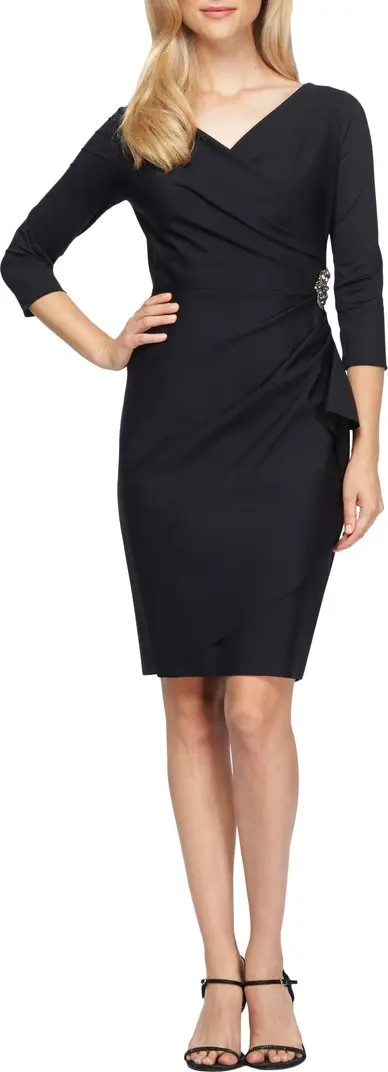 Alex Evenings Embellished Ruched Sheath Cocktail Dress | Nordstrom | Nordstrom