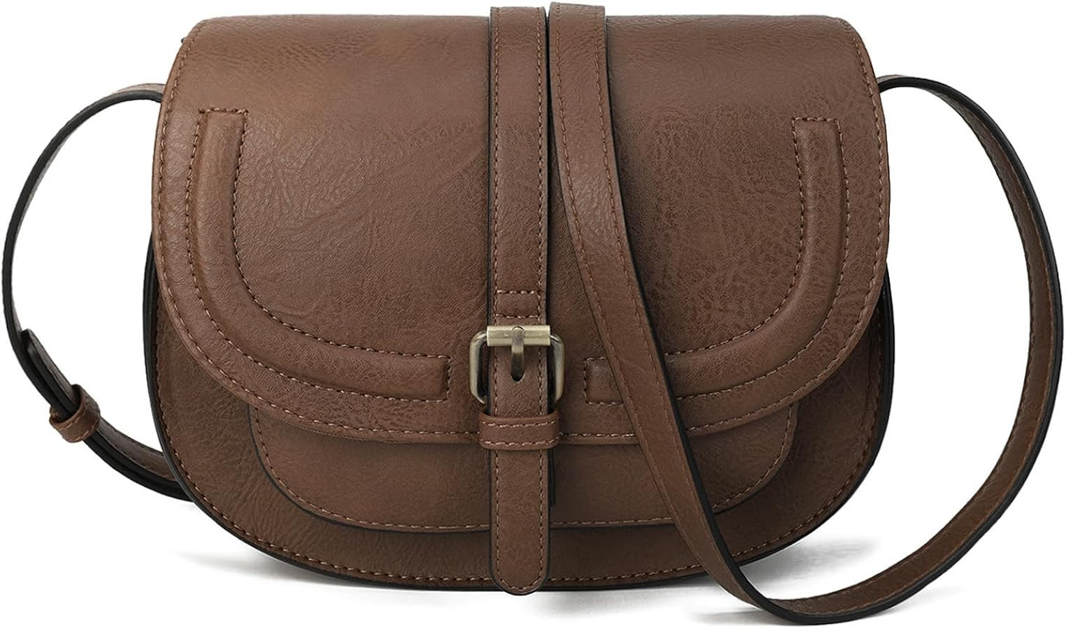 AFKOMST Crossbody Bags for Women,Small Saddle Purse and Boho Cross Body Handbags,Vegan Leather | Amazon (US)