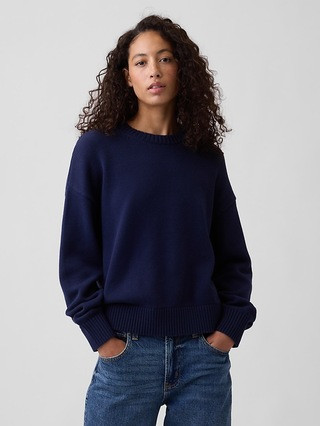 Relaxed Stripe Crewneck Sweater | Gap Factory