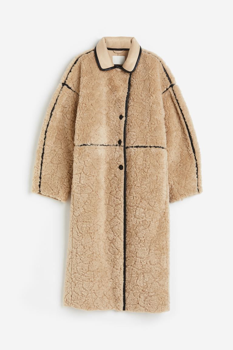 Teddy coat - Beige - Ladies | H&M GB | H&M (UK, MY, IN, SG, PH, TW, HK)