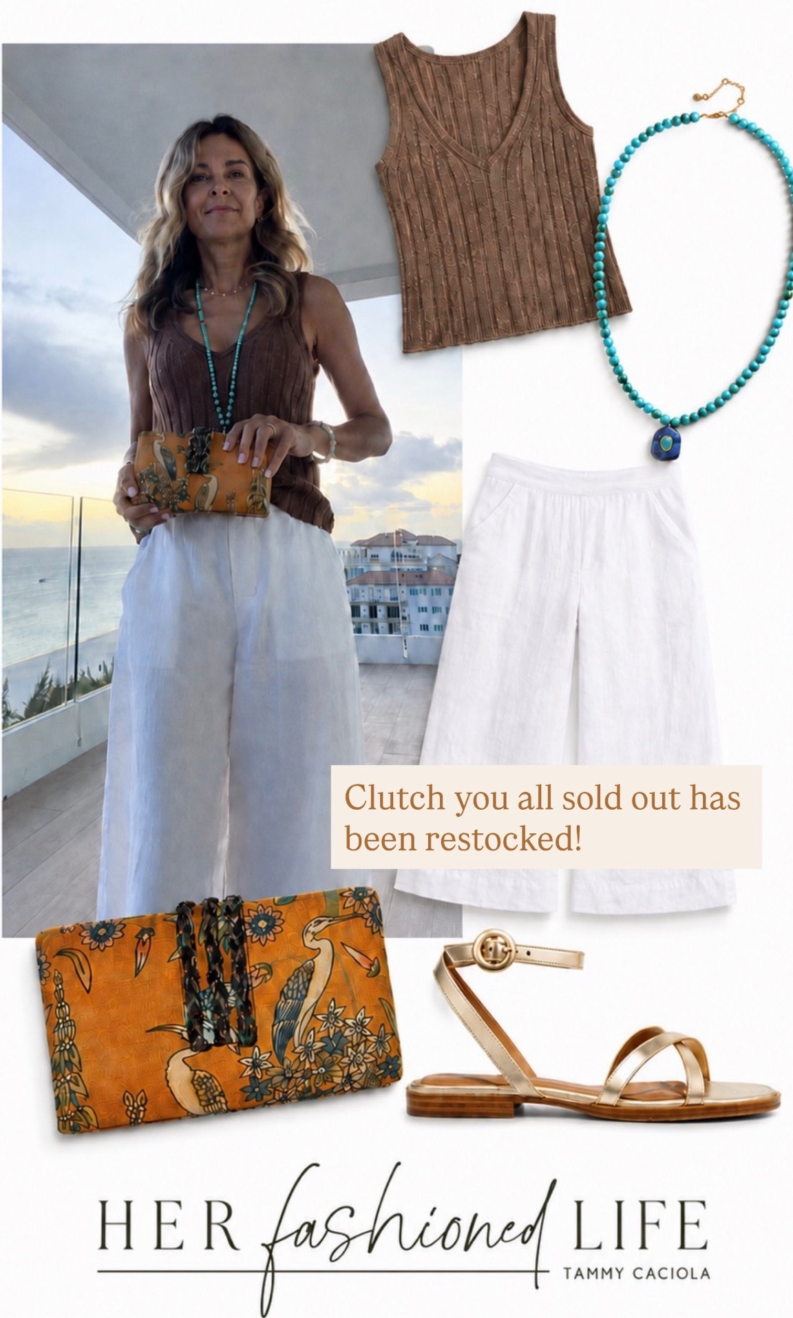 A favorite statement clutch has been restocked at Nordstrom! 
I’m 5’6”
-flattering cropped linen pants and a knit tank

#LTKootd #LTKdayinmylife