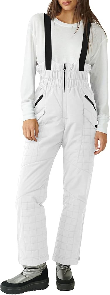 Yousify Womens Snow Pants Insulated Waterproof Winter Ski Bibs Overalls Snow Bibs S-2XL | Amazon (US)