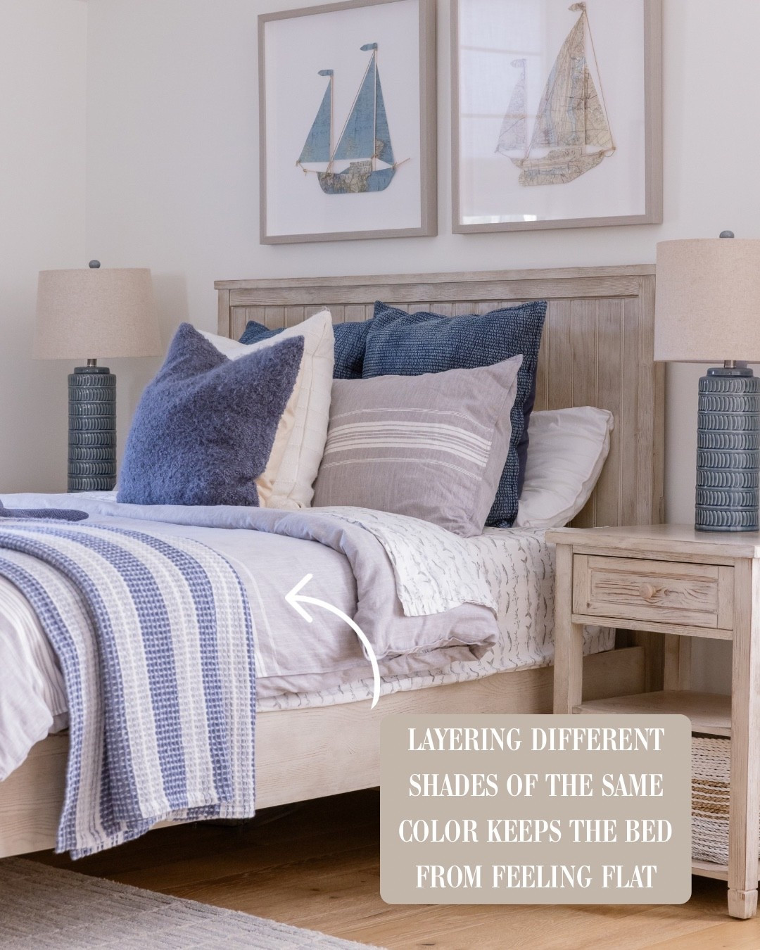 Asher's bedroom and a tip to layer different tones of the same color for depth and visual appeal. 

#LTKKids #LTKHome #LTKmomlife