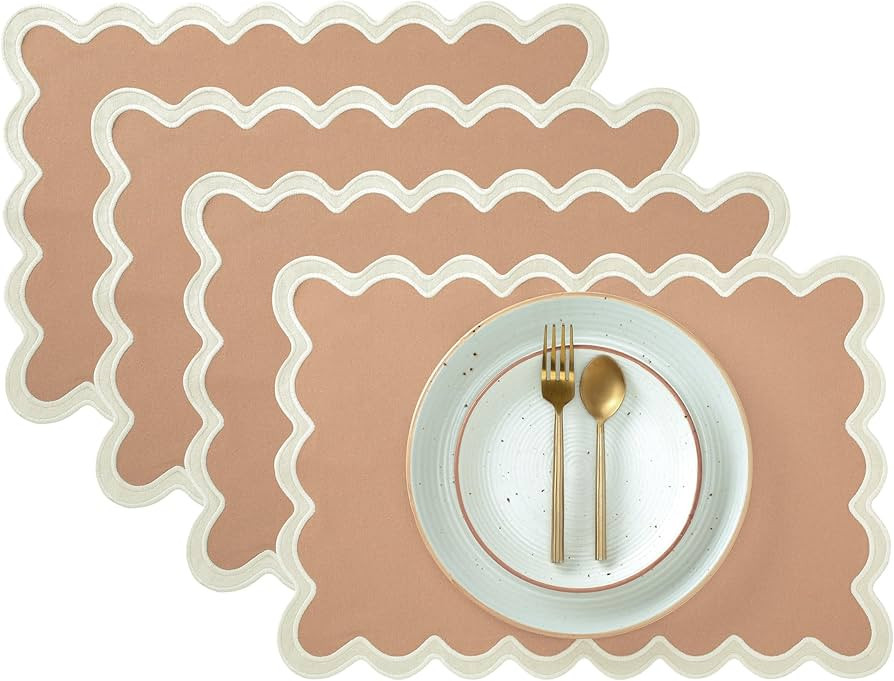 Folkulture Fall Placemats Set of 4, 13 x 19 Inches 100% Cotton Rustic Place Mats or Heat Resistan... | Amazon (US)