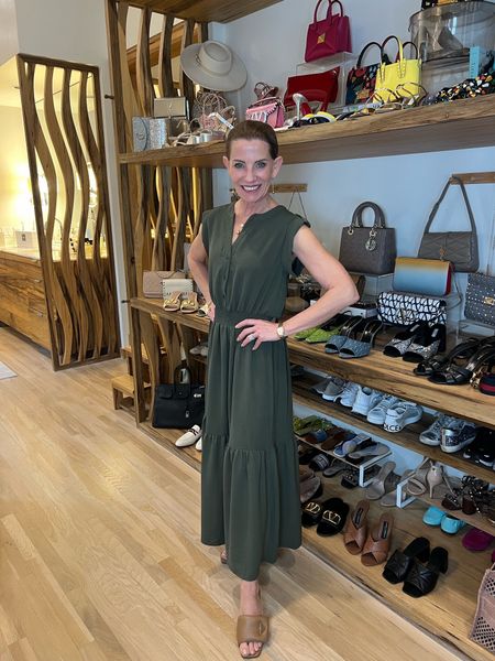 Another fabulous military green sundress from the Gibsonlook garden party collection! This maxi dress is the perfect everyday spring dress. Such a comfortable fabric and flattering fit. Style it up or down, and even wear it to work with a blazer! Fabulous spring dress under $100. Use code TIFFANY10 at check out for 10% off your order.

#LTKfindsunder100 #LTKSeasonal #LTKworkwear