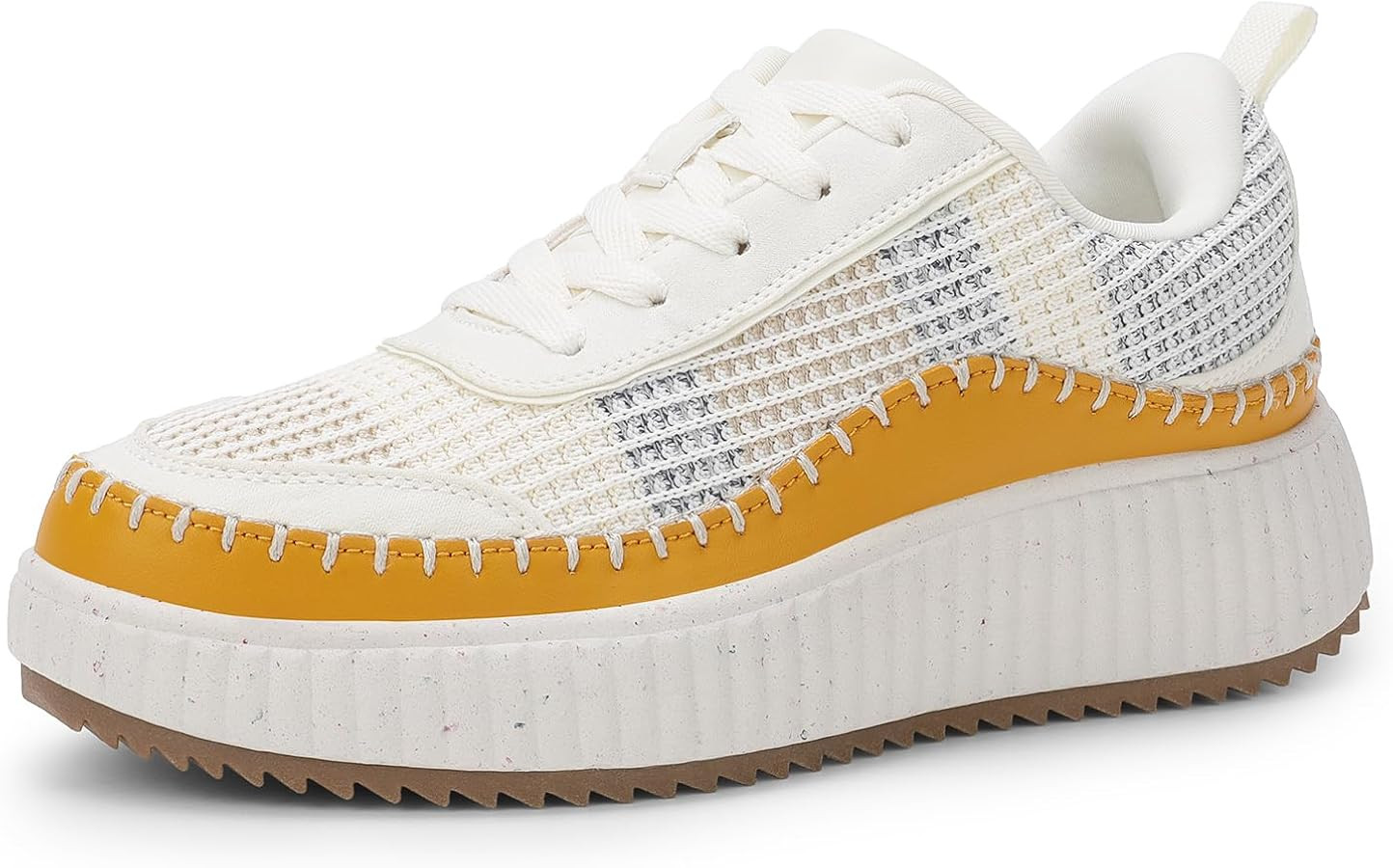 DREAM PAIRS Women Chunky City Tweed Comfortable Casual Platform Fashion Sneaker | Amazon (US)