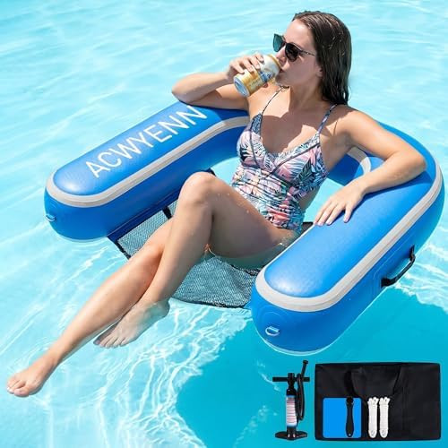 Inflatable Floating Pool Chair, Heavy Duty Pool Float Chair for Adults, Floating Chairs for Lake,... | Amazon (US)