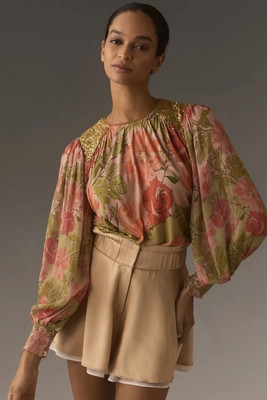 Bl-nk Sequin-Embellished Blouse | Anthropologie (US)