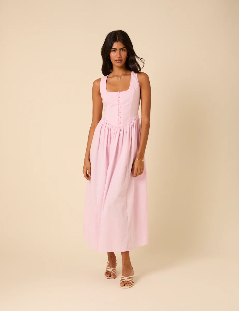 Baby Pink Cora Midi Dress | Nobody's Child