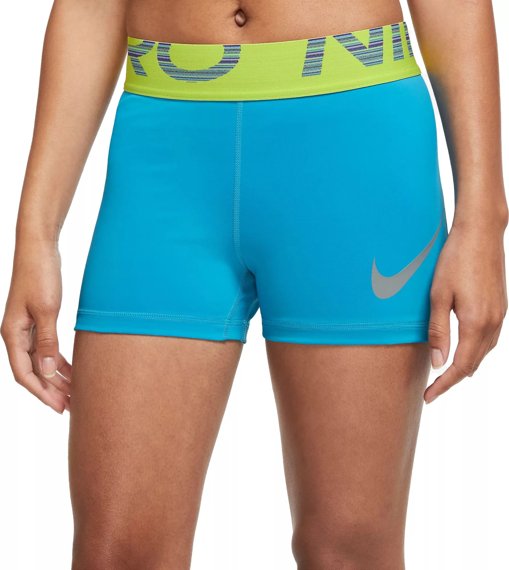 Nike Women's Pro Dri-FIT 3"" Graphic Training Shorts, XS, Laser Blue | Dick's Sporting Goods