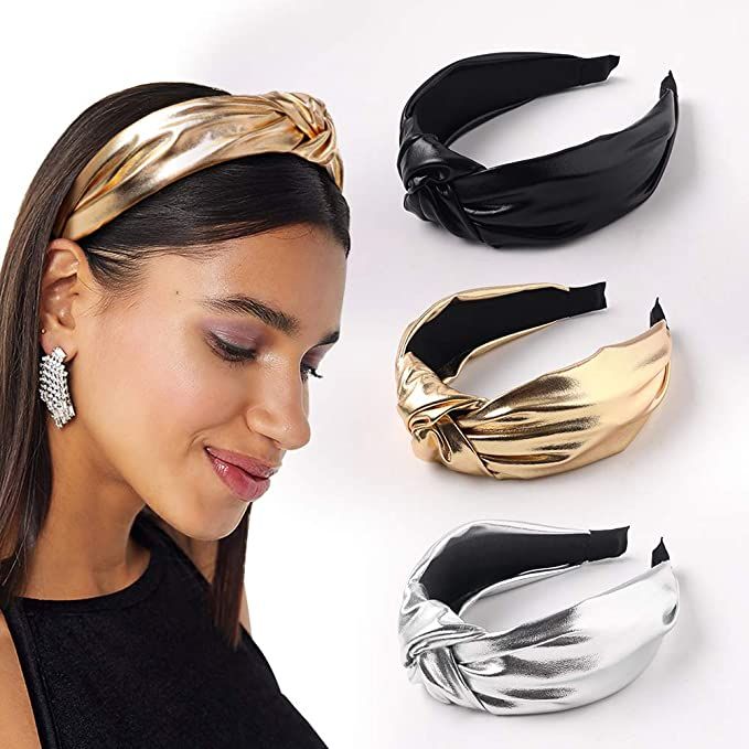 Headbands Women Hair Head Band- Knotted Wide Turban headband Fashion Cute Hairbands Hair Accessor... | Amazon (US)