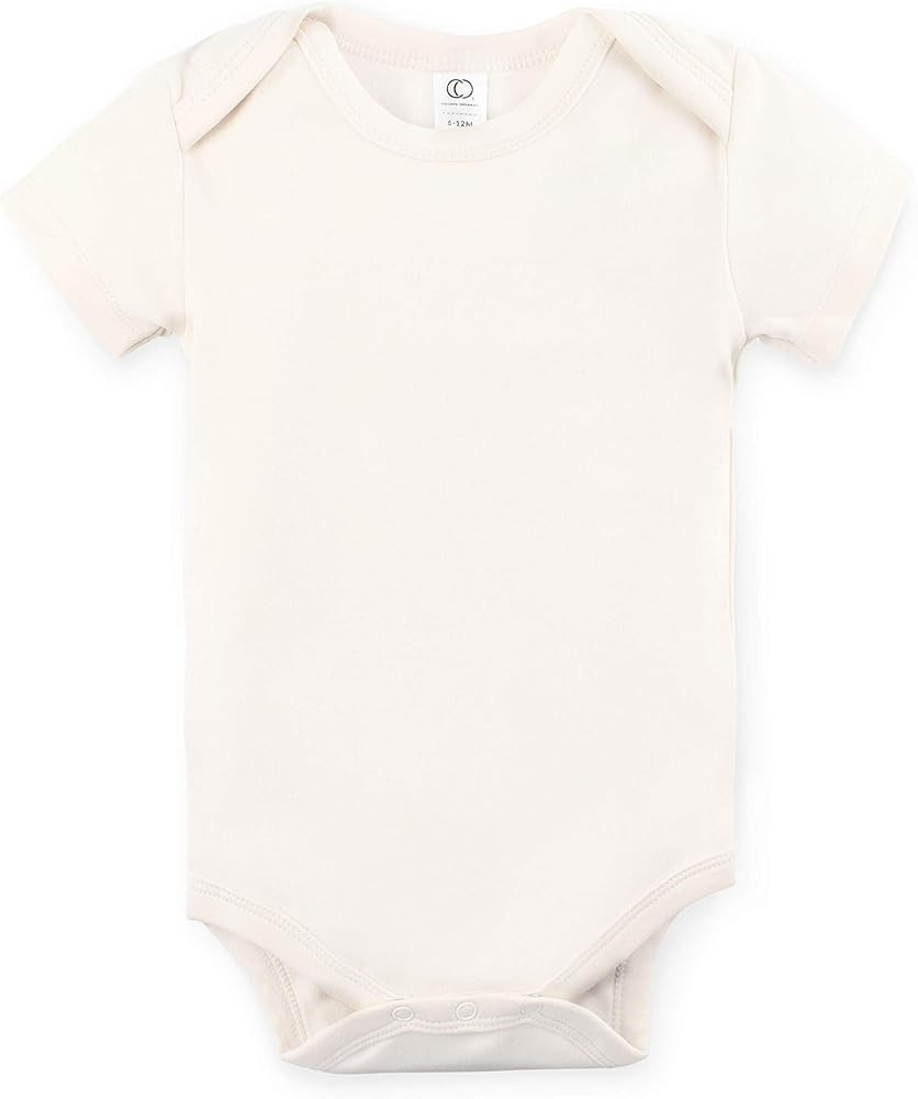 Colored Organics Unisex Baby Organic Cotton Bodysuit - Short Sleeve Infant One Piece | Amazon (US)