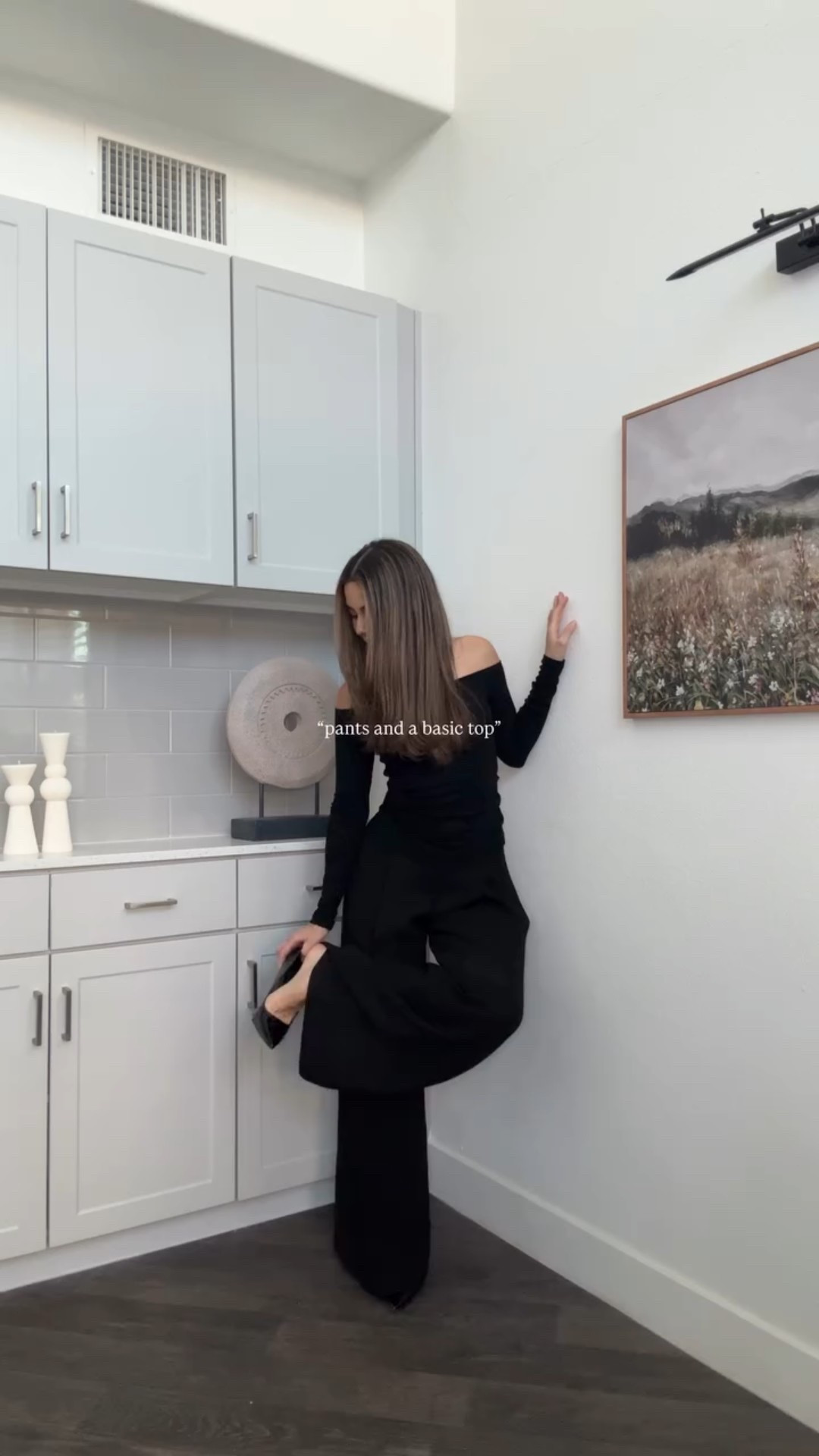 fall uniform unlocked. 16/30 fall chic outfits

my take on “pants and a basic top” type of situation

OOTD:
• long sleeve off shoulder padded top @klassy 
• wide leg trousers @mango 
• black pumps @stevemadden 
• vegan leather bomber jacket @shopcider 
• pouch handbag @cosstores 

What do we think? Rate the look 1-10

#outfitinspo #ootd #minimalstyle #minimalchic #minimalchicstyle